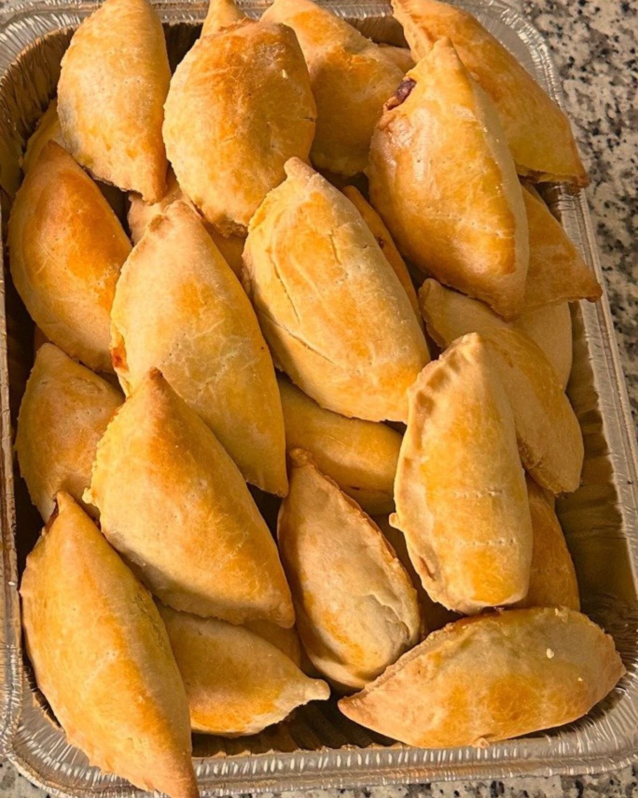 Meat pies in half tray